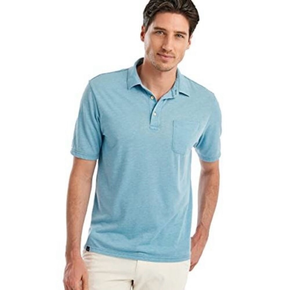 Johnnie-O The Local Men’s Polo Shirt L In Atlantic Blue Casual Golf Beach Tennis